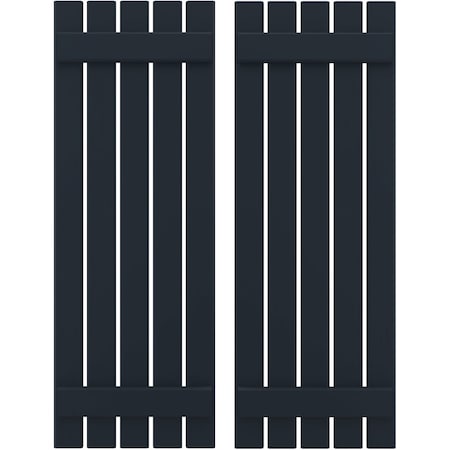 Ekena Millwork Americraft 5-Board, 2 Batten Exterior Real Wood Spaced Board-n-Batten Shutters, ARW101SB519X74OBH, PR ARW101SB519X74OBH